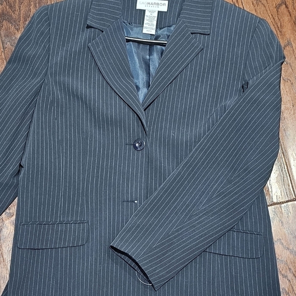 Sag Harbor Blazer Size 12 Womans Navy and White New - Picture 3 of 7